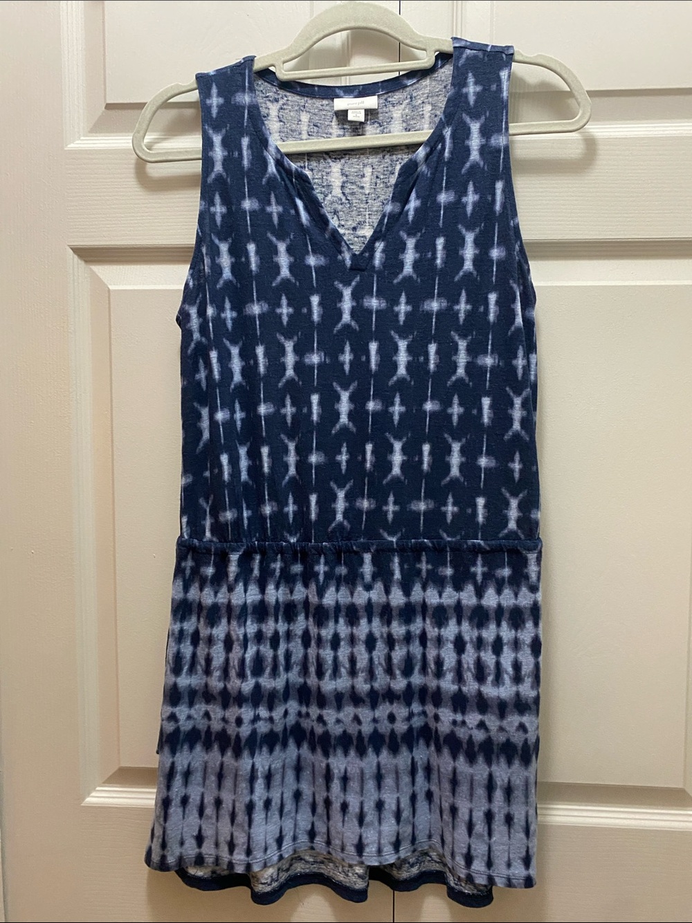 Pure Jill Tie-Dye Sleeveless Tunic Dress - Linen/Rayon Blend - Size Small Petite